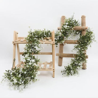 2-Tier Bamboo Plant Stand - Indoor Tabletop Succulent Plant Shelf, Rack, Flower Pot Holder