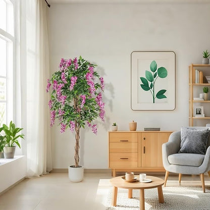 SAFEPLUS 5.5ft Ficus Artificial Fake Trees for Indoor or Outdoor Décor