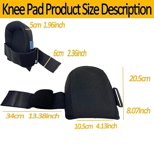 Knee Pads for Work | Made of Tear-Resistant and Waterproof Nylon Oxford Cloth and Durable Rubber | Floor-Safe Anti-Slip Kneepads for ConstructionMechanical Repair Work Black