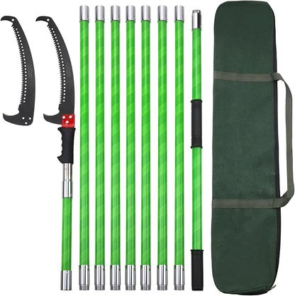 30 Feet Tree Pole Pruner Manual Branches Trimmer Tree Branch Garden Tools Loppers Hand Pole Saws Extendable Height