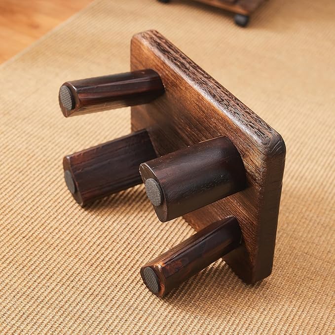 Wooden Foot Stool,Kids Stool,Small Bench,Wooden Steps,Kitchen Step Stool,Wood Plant Stand (14.2"x10.2"x7.1")