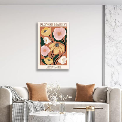 Zzuyi Flower Market Poster,Anthropologie art,Botanical Flower wall art for Living Room Bedroom Decoration-20x30