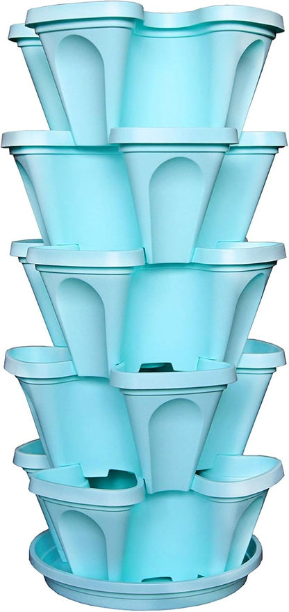 Mr. Stacky Vertical Gardening Planters (Tiffany Blue)