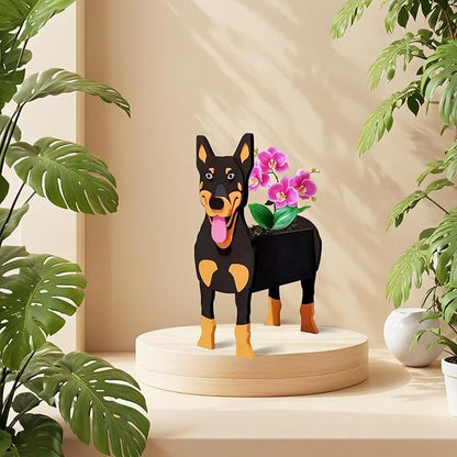 Australian Kelpie Dog Planter Plant Pots,Cute Dog Flower Planter,Gifts for Pet Lovers,Unique Animal Plant Pots,Office,Indoor Outdoor Garden Decor(9.45 * 5.51 * 13.39in)