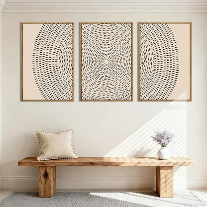 ANHUIB Large Jesus Wall Art 24x36 Inch Jesus Feeds The 5000 Canvas Wall Art Set of 3 Framed Christian Wall Decor Modern Abstract Art Print for Living Room Bedroom Office