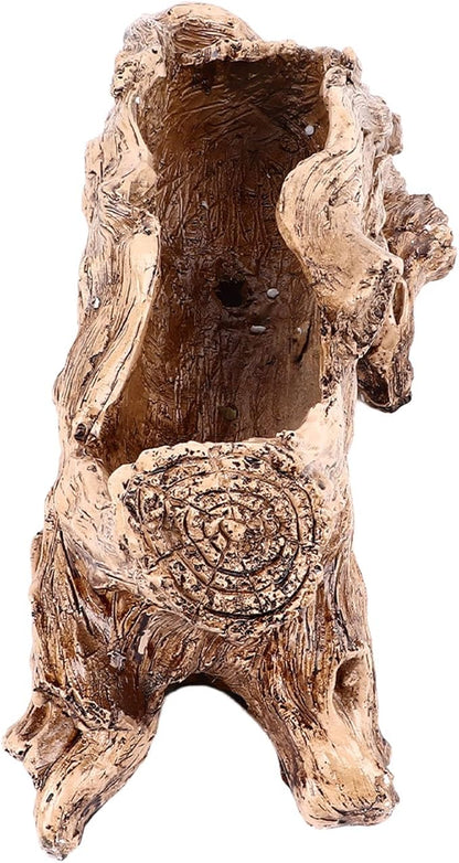 Artificial Driftwood Planter - Sculpted Succulent Planter, Vintage Tree Root Stump Log Style Flower Pot for Home Garden Decoration