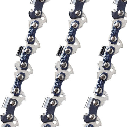 E & S 3 Pack 18 Inch Chainsaw Chain .325" Pitch .050" Gauge 72 Drive Links Semi-Chisel Chain Saw Chains for Husqvarna, Poulan, Craftsman, Greenworks and More Chainsaw Brands