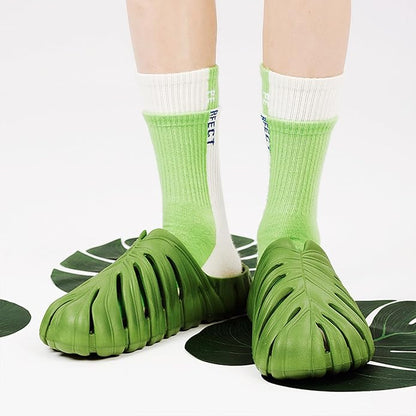 Optigard Monstera Slippers for Women and Men,Monstera EVA Thick Sole Pillow Slippers,Non Slip Quick Drying Breathable Beach Monstera Slides