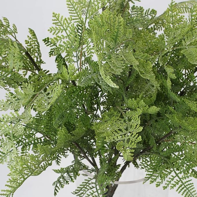Briful 30" Artificial Boston Fern Plants Bushes Fake Shrubs Bush Greenery Plants Faux Fern Plant Large for Outdoors UV Resistant Garden Plants or Home Office Desk Indoor Decor 6pcs
