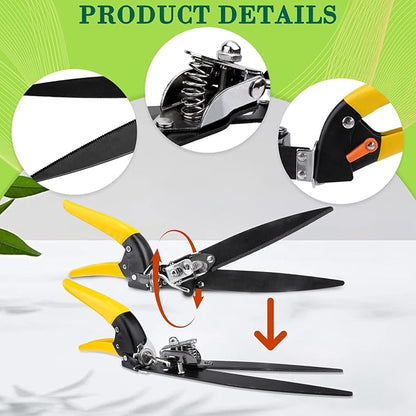 Flower Bed and Grass Shear - Extra Sharp Garden Hand Pruners, Comfortable Ergonomic,Easier Cutting, Less Effort - Gardening Scissors, yellow