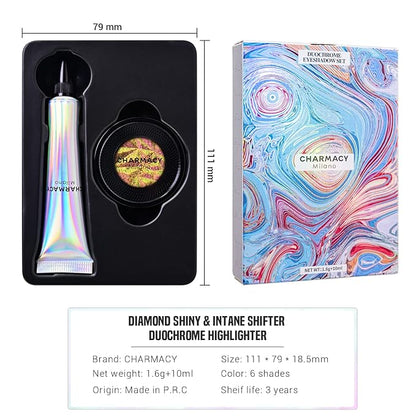 CHARMACY Duochrome Eyeshadow, Insane Shifters Chameleon Eyeshadow, Creates High-Impact, Metallic Eye Looks, 100% Vegan and Cruelty Free, 1.9g (#902)