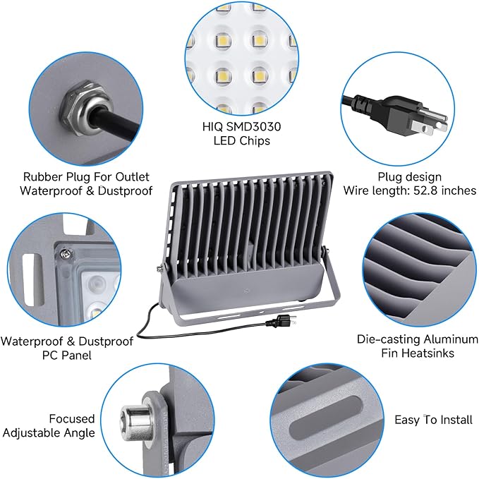 400W Led Stadium Flood Light Outdoor 60000Lm 2500W Equivalent Super Bright Commercial Area Lighting 100-277V 5000K Daylight IP66 Waterproof Arena Lights for Sport Fields and Courts
