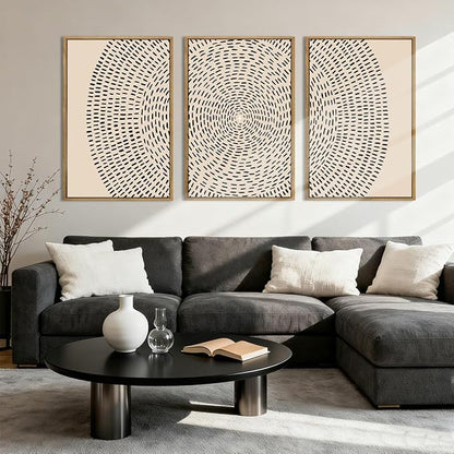 ANHUIB Large Jesus Wall Art 24x36 Inch Jesus Feeds The 5000 Canvas Wall Art Set of 3 Framed Christian Wall Decor Modern Abstract Art Print for Living Room Bedroom Office