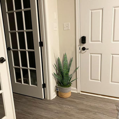 Ollain Artificial Plant 23.6" Fake Snake Plant Faux Plants Green Fake Succulent Potted for Bathroom Shelf Decor Desk Plant Home Office Decor