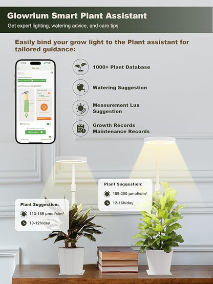 Professional LED Full Spectrum Grow Light for Indoor Plants, Hydroponic Growing System C038 (White, 8W)