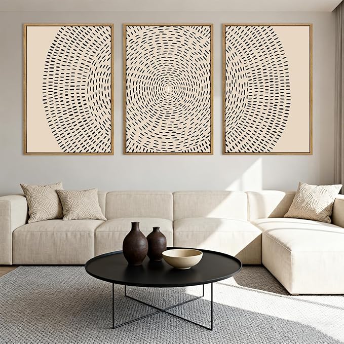 ANHUIB Large Jesus Wall Art 24x36 Inch Jesus Feeds The 5000 Canvas Wall Art Set of 3 Framed Christian Wall Decor Modern Abstract Art Print for Living Room Bedroom Office