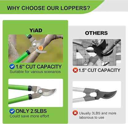 Pro Pruning Shears - Heavy Duty Garden Shears with SK-5 Steel Blades, Ergonomic Non-Slip Handle Tree Branch Cutter & Flower Arranging Tool