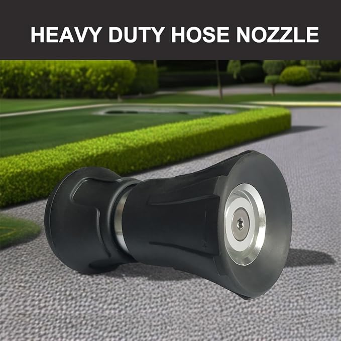 2 Pack Heavy Duty Fireman Style Hose Nozzle - Fits All Standard Garden Hoses - High Pressure Sprayer Nozzle to Wash Your Car or Water Your Garden – Leak Proof (Black)