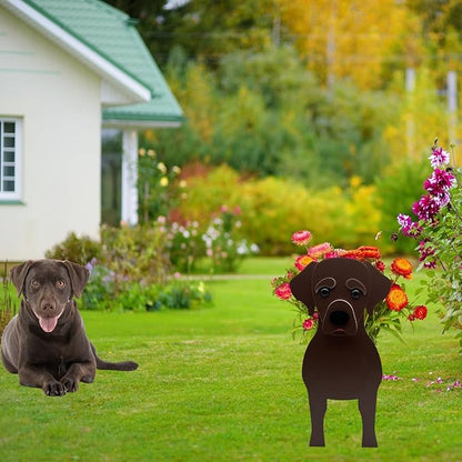 Chocolate Labrador Dog Planter Plant Pots,Cute Dog Flower Planter,Gifts for Pet Lovers,Unique Animal Plant Pots,Office,Indoor Outdoor Garden Decor((9.45 * 6.38 * 13.39in)
