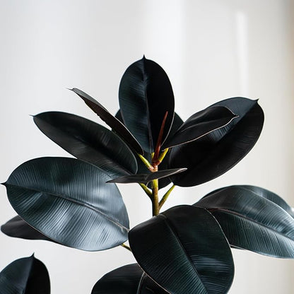 5.2ft Artificial Rubber Tree Faux Plants Indoor Faux Floor Artificial Trees Indoor,Fake Plant Fake Tropical Plants,Large Floor,Real Touch Rubber Tree for Home Decor