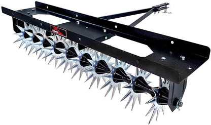 Brinly SA2-40BH-P Tow Behind Spike Aerator with Double Tow Bar, 40" - Textured Black