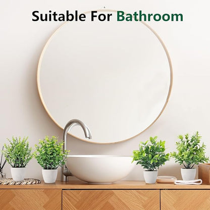 4 Pack Fake Plants Ceramic Mini Artificial Greenery Potted Plants for Home Decor Office Decor Room Decor Farmhouse Decor Indoor Table Bathroom Decor