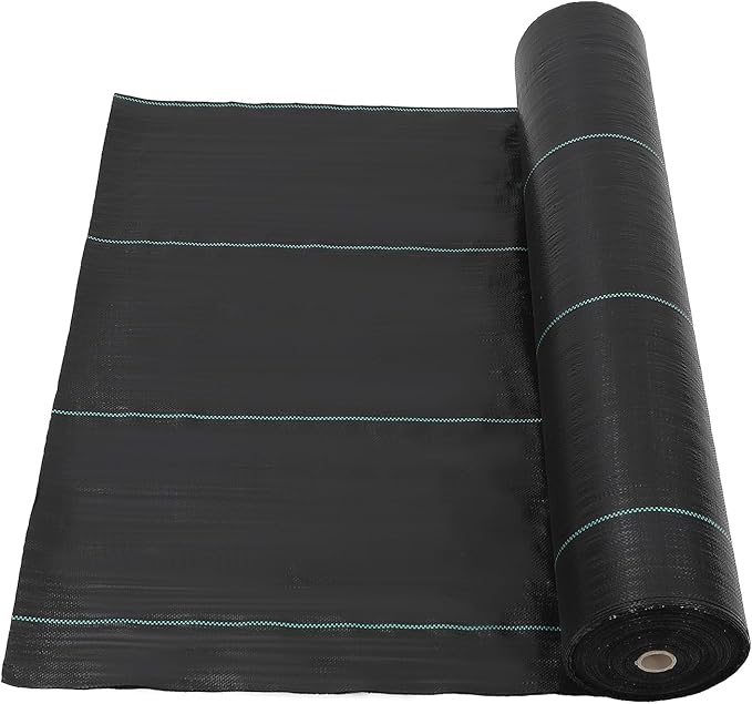 PioneerWorks 6.5ft x 330ft Weed Barrier Landscape Fabric Heavy Duty, Premium 3.2oz Ground Cover Weed Block Gardening Mat, Easy Setup & Superior Weed Control