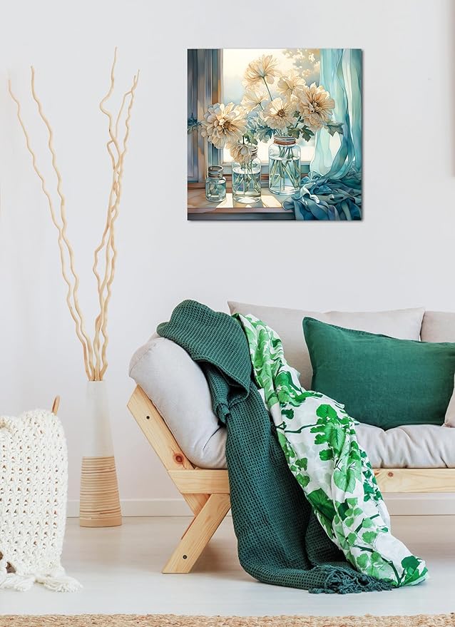 LAIART Modern floral wall art bathroom wall decor canvas picture print