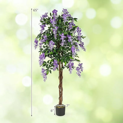 SAFEPLUS 5.5ft Ficus Artificial Fake Trees for Indoor or Outdoor Décor