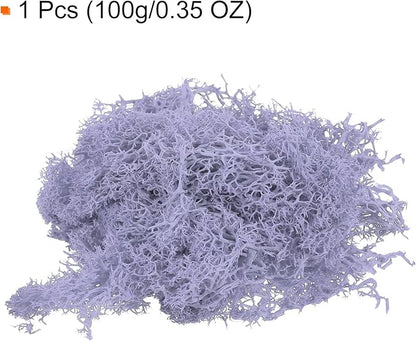 MECCANIXITY 3.5 OZ Moss Fake Craft Moss Artificial Moss Natural Preserved Moss for Craft Arts Floral DIY Project Wall Wedding Garden Patio Table Terrariums Decoration(Light Purple)