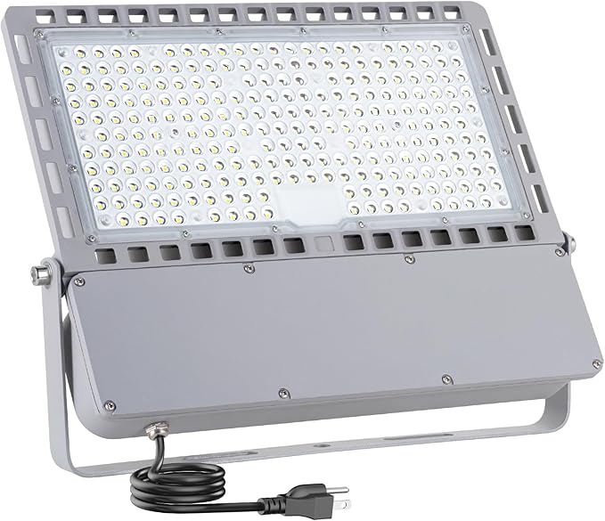245W LED Flood Light Outdoor Stadium Lights Ultra-Brightness 36500 Lumen 5000K Daylight Outdoor Stadium Floodlights Commercial IP66 Field Arena Light with Adjustable Bracket