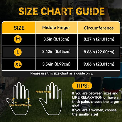OZERO Leather Work Gloves for Men: Large 1 Pair Cowhide Working Gloves for Driving Heavy Duty Mechanic Ranch - Women Gardening Glove