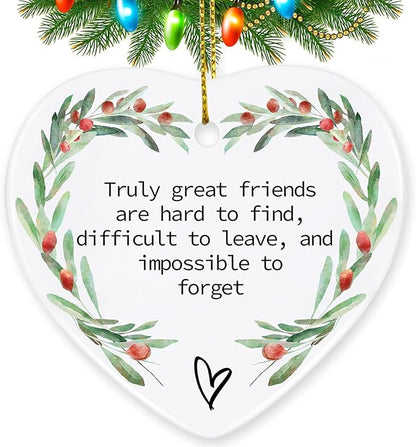 Friend Gifts for Women, Jocidea Christmas Ornaments for Friend Gift for Your Friend Thinking of You Gifts for Best Friend Friendship Gifts for Women Friends Bridesmaid Gifts - Friend Xmas Gifts