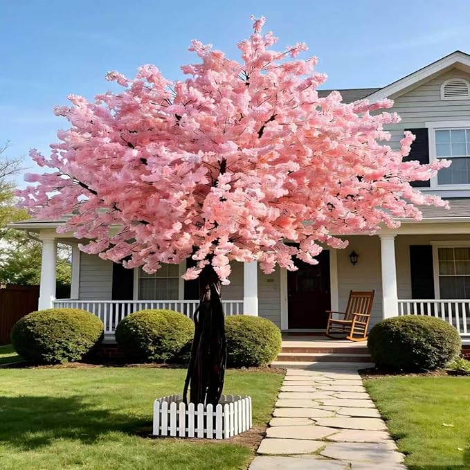 Cherry Blossom Tree Wishing Tree Handmade Shopping Wedding Party Indoor and Outdoor Decoration Artificial Cherry Blossom Tree (13.12ftX13.12ft)