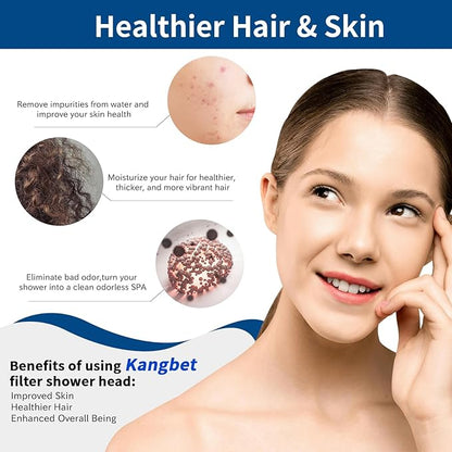 Filtered Shower Head | Shower Filter for Hard Water | Reduces Impurities | Stops Hair Loss, Soothes Dry Skin & Scalp - Chrome