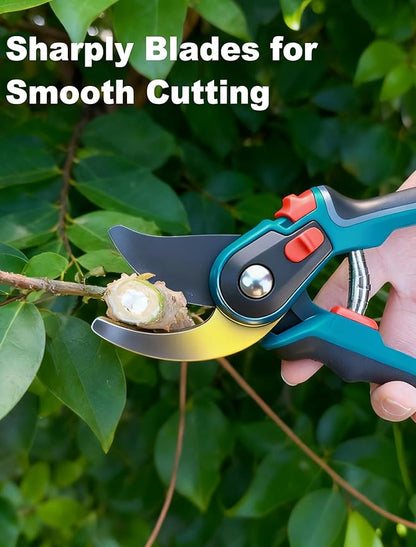 Professional Gardening Pruning Shears, Garden Clipper with High-Elasticity Spring, SK5 Steel Blades, Adjustable Handle Opening, Plant Pruners for Branch Cutting
