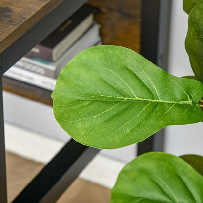 HOMCOM 4.5FT Artificial Fiddle Leaf Fig Tree, Faux Decorative Plant in Nursery Pot for Indoor or Décor