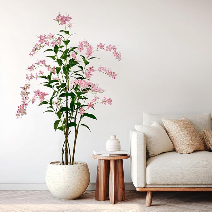 Artificial Tree Faux Jasmine Tree 5ft Tall Fake Jasmine Plant in Pot Fake Silk Tree Faux Plants Indoor