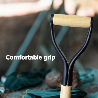 Spade Shovel for Digging, Edging Shovel, Lawn Edger Tool with D-Handle, Forged Steel Y-Grip, for Digging, Lawn Edging, Pruning, 45 inch Heavy Duty Weed Puller Tool