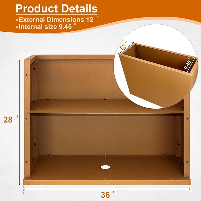 Corten Steel Planter Box 36"x12"x28", Rustic Metal Planter with Partitions & Drainage Holes, Frost Rust Resistant Heavy Duty Planter for Patio Garden Indoor Outdoor Commercial Decor