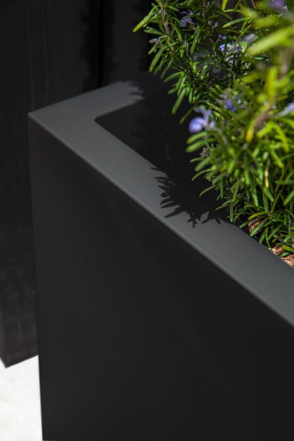 Veradek Block Series Cube Plastic Planter - Large Square Planter for Indoor or Outdoor Patio/Garden | Durable All-Weather Use with Drainage Holes | Modern Décor for Tall Plants, Trees, Flowers