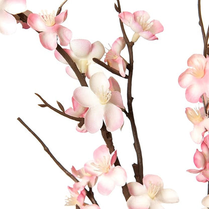 4Pcs Cherry Blossom Branches Artificial Flowers for Spring Summer Indoor Decoration,Faux Long Stem Artificial Flowers for Wedding Home Office Bedroom Party Table Centerpieces Decor (Pink)