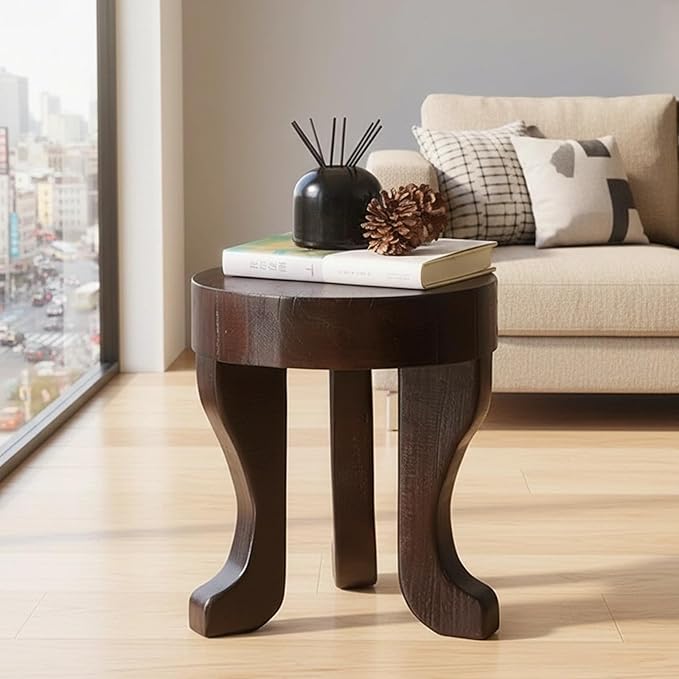 Wooden Stool、Solid Wood Three-Legged Stool、Side Table/nightstand, Shoe Bench, or Plant Stand.