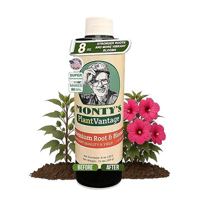 PlantVantage Root & Bloom Fertilizer - Concentrated Liquid Fertilizer for Strong Roots and Big Blooms - Bloom Plant Food for Trees, Shrubs, Flowers and Vegetables - Ideal Soil and Foliar Spray - 8 oz