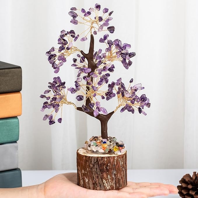 DUQGUHO Amethyst Tree Crystal Tree of Life for Positive Energy Healing, Meditation & Good Luck Gifts for Women & Mom