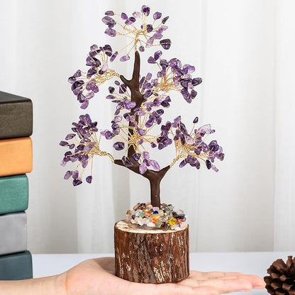 DUQGUHO Amethyst Tree Crystal Tree of Life for Positive Energy Healing, Meditation & Good Luck Gifts for Women & Mom