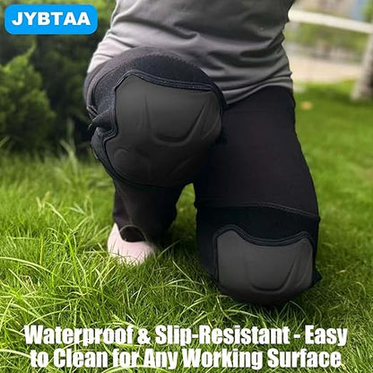 Work Knee Pads for Kneeling Men & Women, Safety Soft Cushioned knee Pad with Non-Slip Straps and Heavy Duty Cap, Perfect for Flooring, Carpeting, Floor Installation, Industrial Workers for Christmas, Black XL (1 Pair)