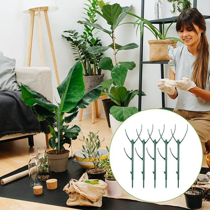 5Pcs Stackable Plant Support Stakes, Plant Stakes for Indoor and Outdoor, Plants Sticks for Vine Training Stem Stabilization, Stem Holder Structures Frame Moss Pole for Support Tall Potted Plants
