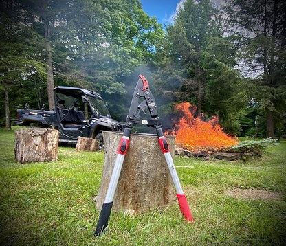 EZ Kut G2 Tree Trimmer Ratcheting Branch Cutter. Heavy Duty Branch Cutter. 42 inch Extendable Anvil Hand Loppers. Tree Pruner Trusted Since 1988. Chops Thick Branches with Ease.