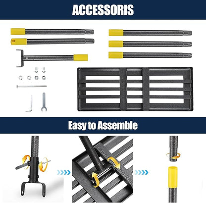 Lawn Leveling Rake 30"x10" for Lawn Care - 60in Extendable Stainless Steel Handle with Ergonomic Grip | Professional Grass Leveling Tool for Golf Courses, Soccer Fields, Backyard Turf Maintenance